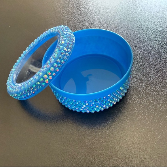 Magnetic Blue Rhinestone Storage Containers - Picture 4 of 6